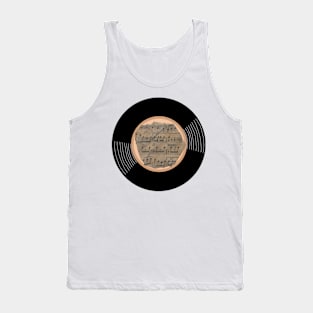 Vinyl - Music Lines (Torn Page) Tank Top